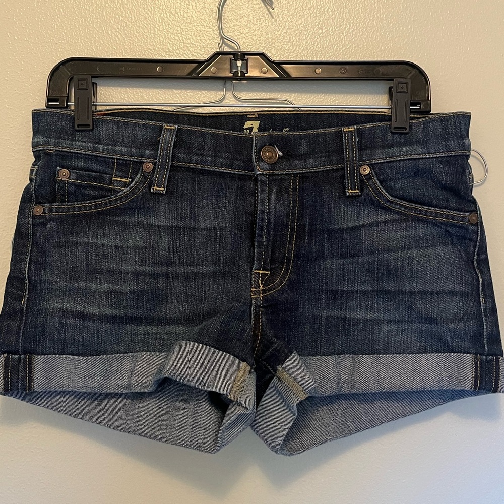 7 for all mankind designer jean shorts